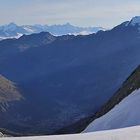 Walliser Tiefblick und Berner Wetblick zugleich und das vom 3500m hohen Mittelallalin