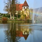 Walterichskirche mit Regenbogen - Murrhardt