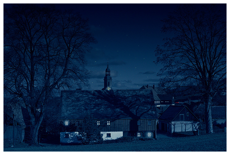 Waltersdorf bei Vollmond