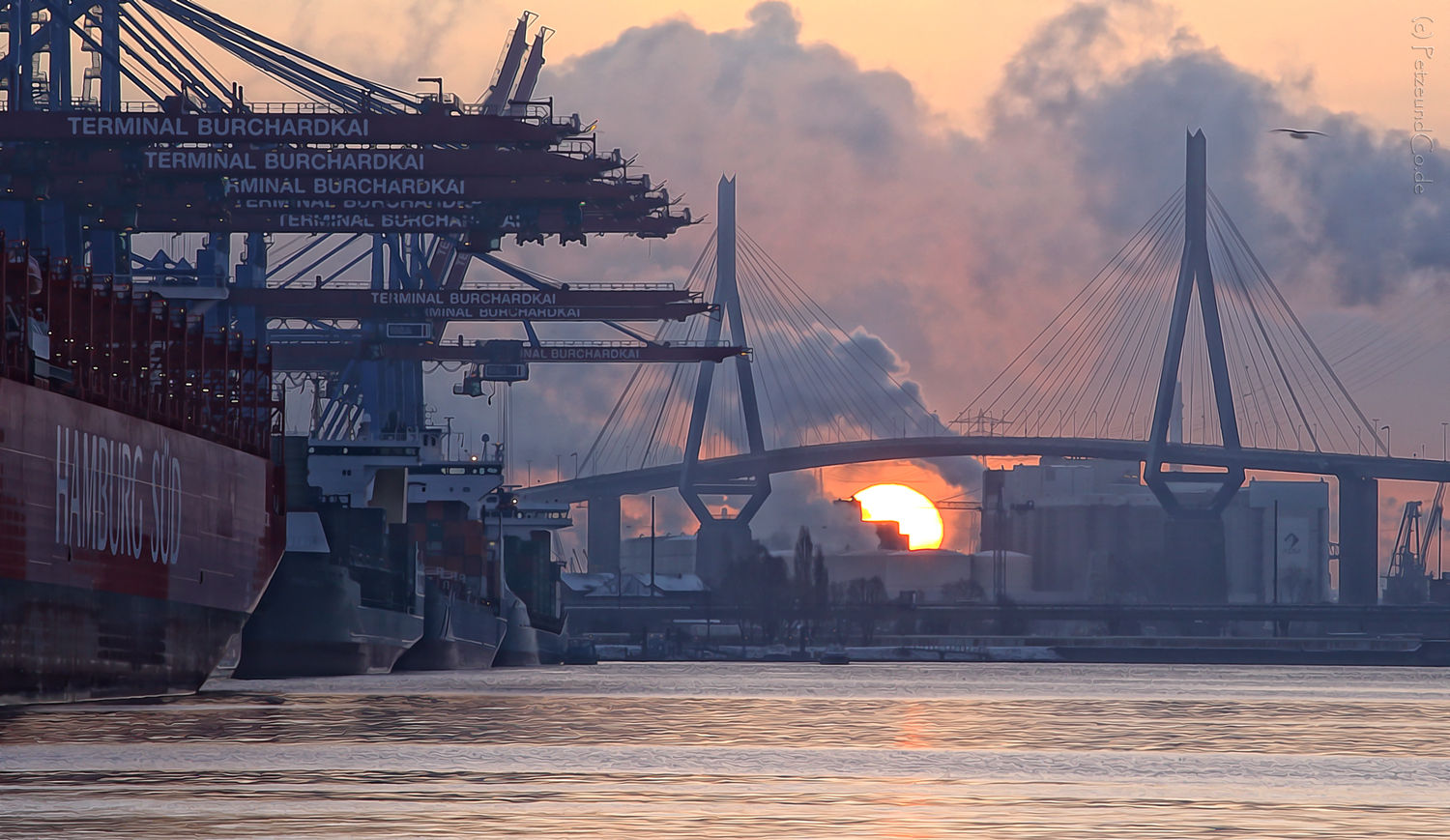 Waltershofer Hafen | Sonnenaufgang