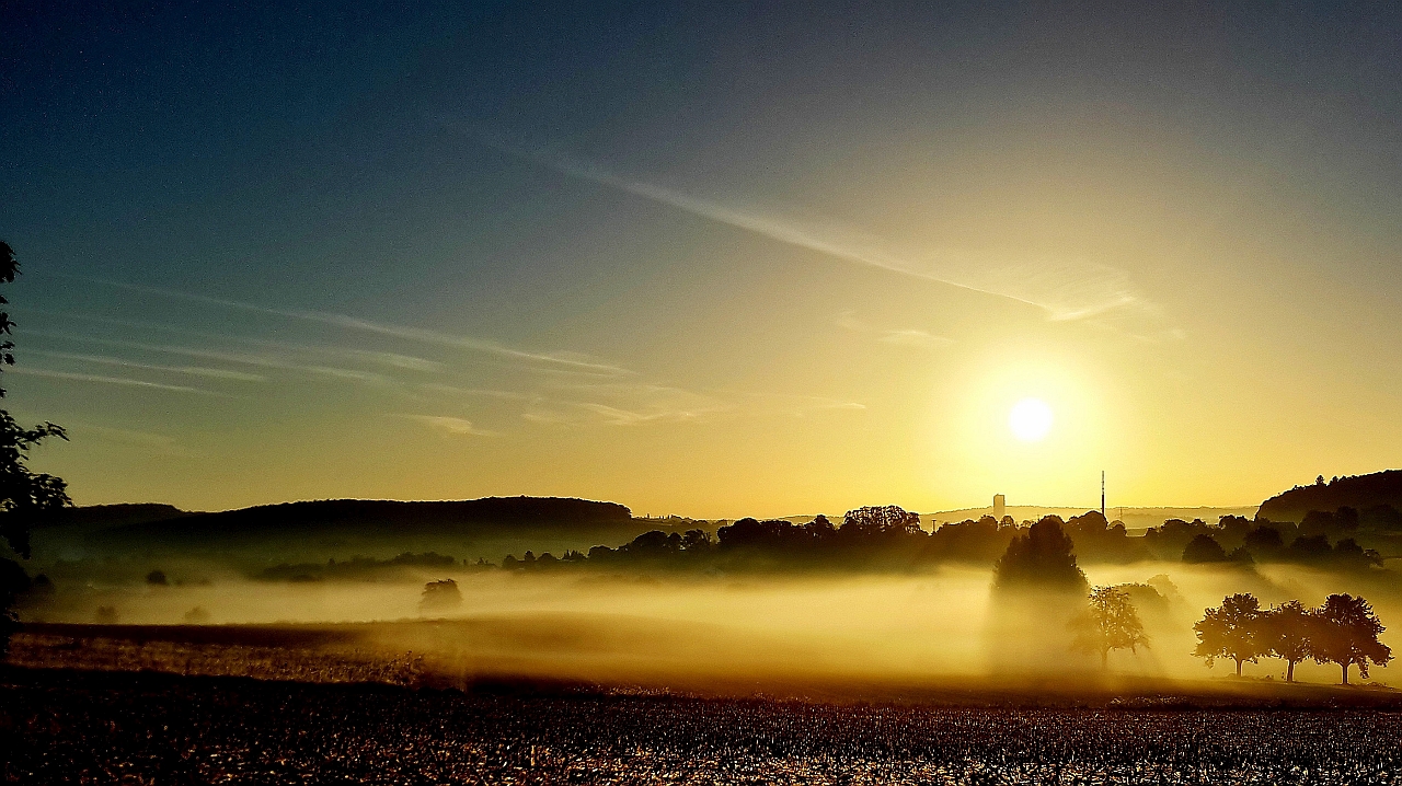 Walzbachtal  November morning sunrise