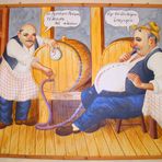 Wandbild in einer griechischen Taverne