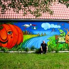 WANDBILD IN LEIPE ( SPREEWALD )