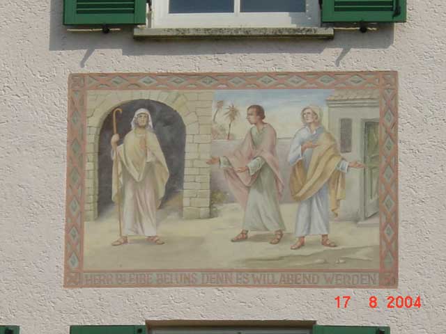 Wandbild mit Jesus samt Jünger