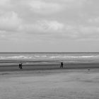 Wandeling op het strand