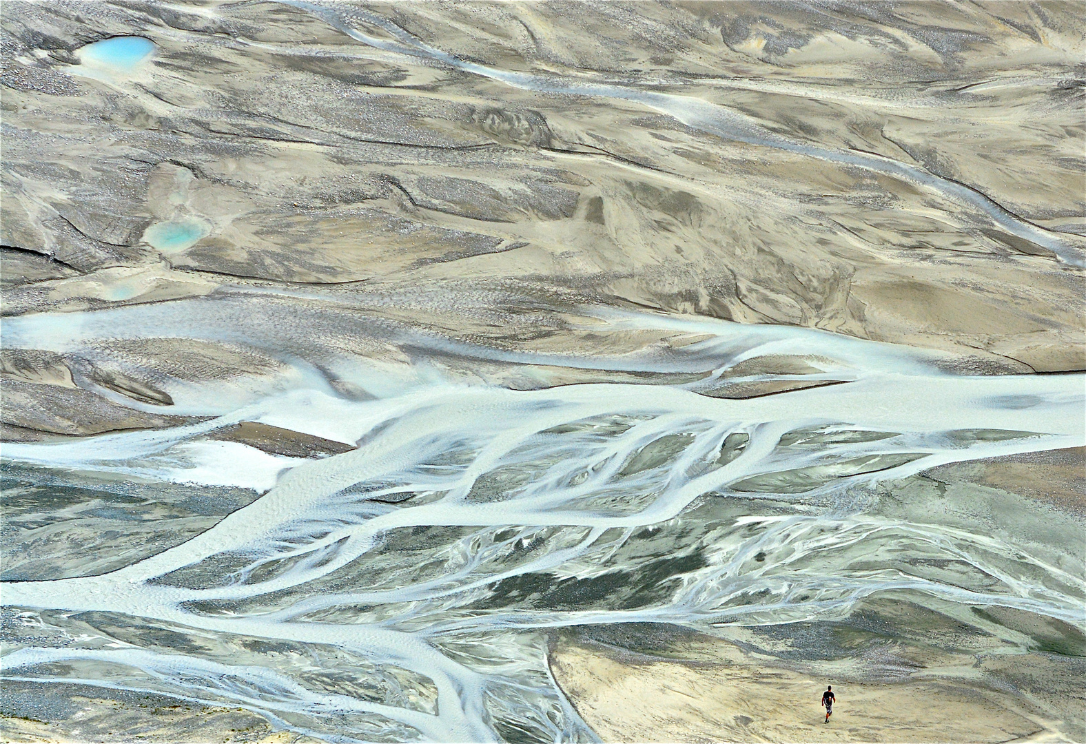 Wanderer am Gletscher...