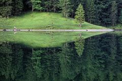 Wanderer am Seealpsee