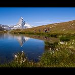 Wanderer am Stellisee