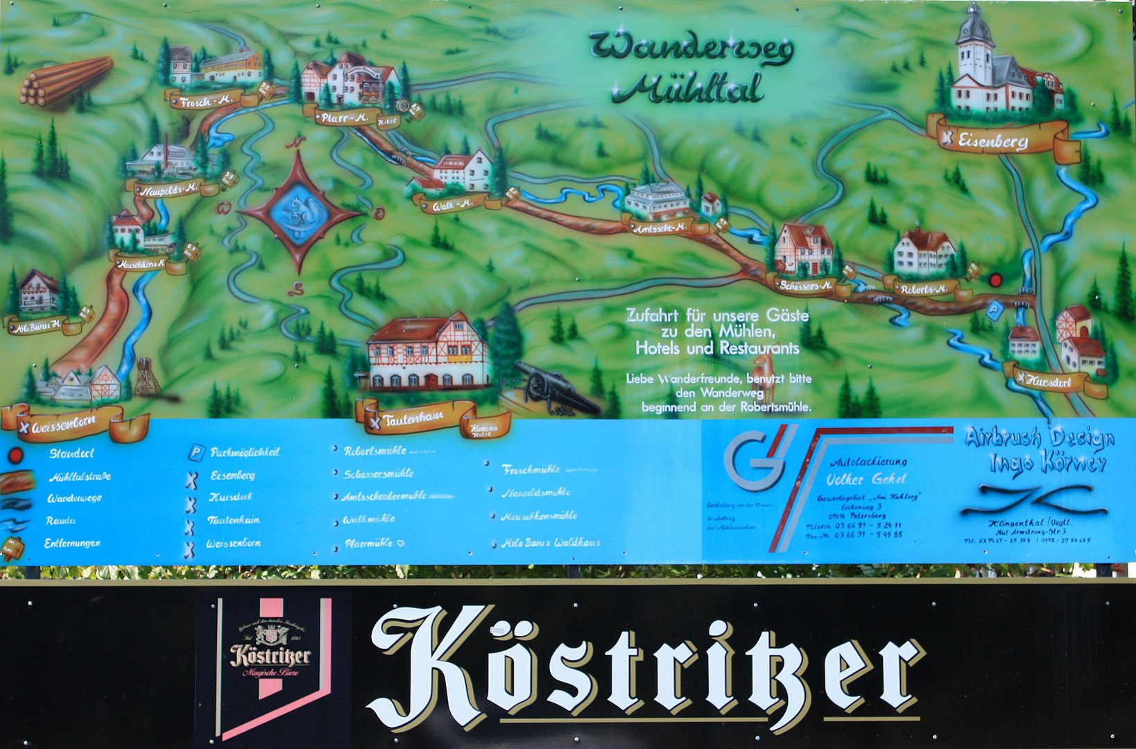 Wanderkarte des Eisenberger Mühltal Foto & Bild | sehenswert, wald
