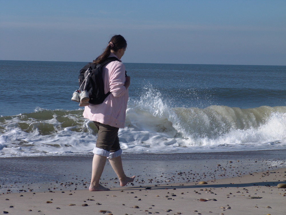 wandern am strand