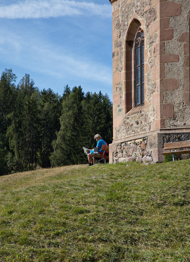 Wanderpause in Hafling - Südtirol