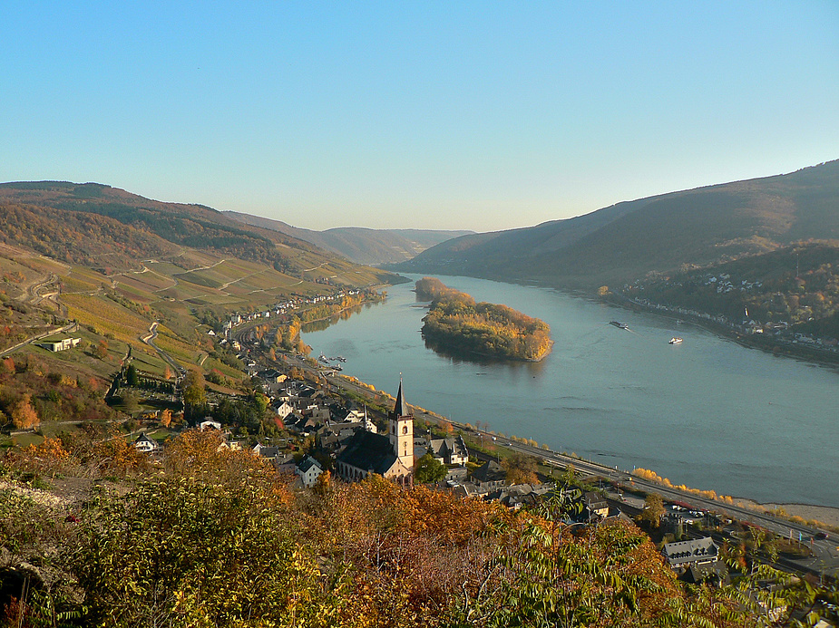 Wanderrung auf dem Rheinsteig 2. Der Rheinsteig gehört  zum UNESCO-Welterbe Oberes Mittelrheintal