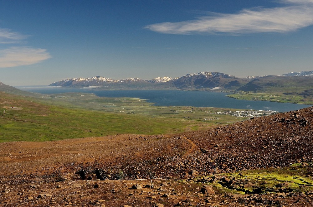 Wanderrung auf den Berg Súlur in Island.