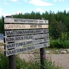 Wandertafel in Lappland