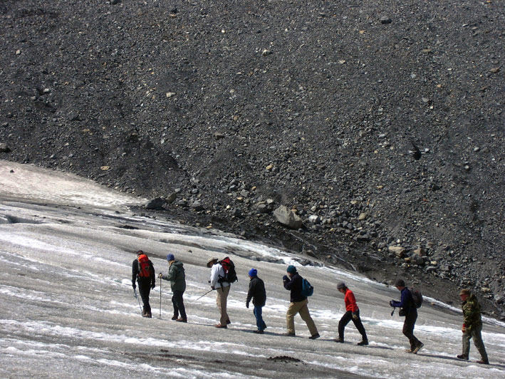 Wanderung auf dem Gletscher