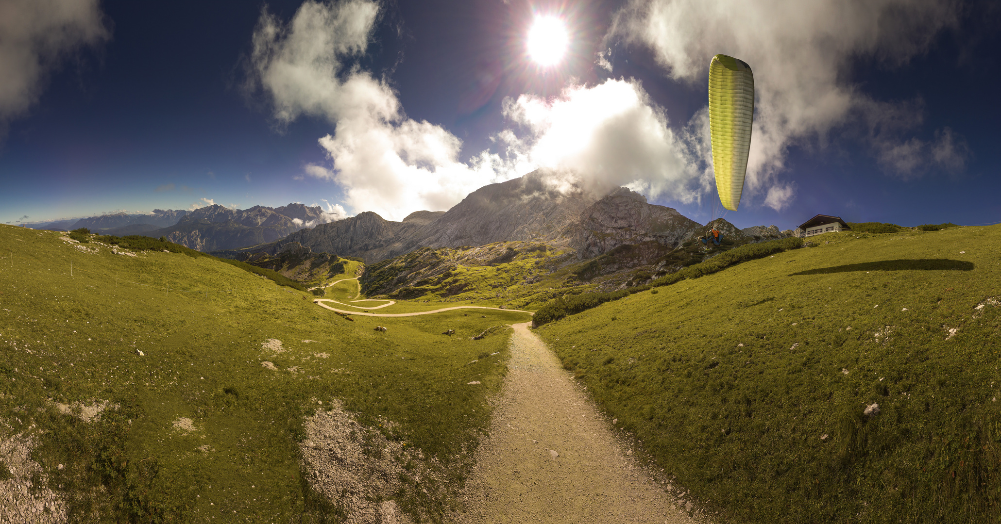 Wanderweg auf der Alpspitz bei Garmisch Partenkirchen