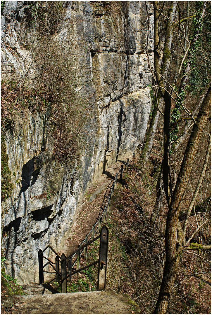 Wanderweg in der Luxembourger Schweiz.