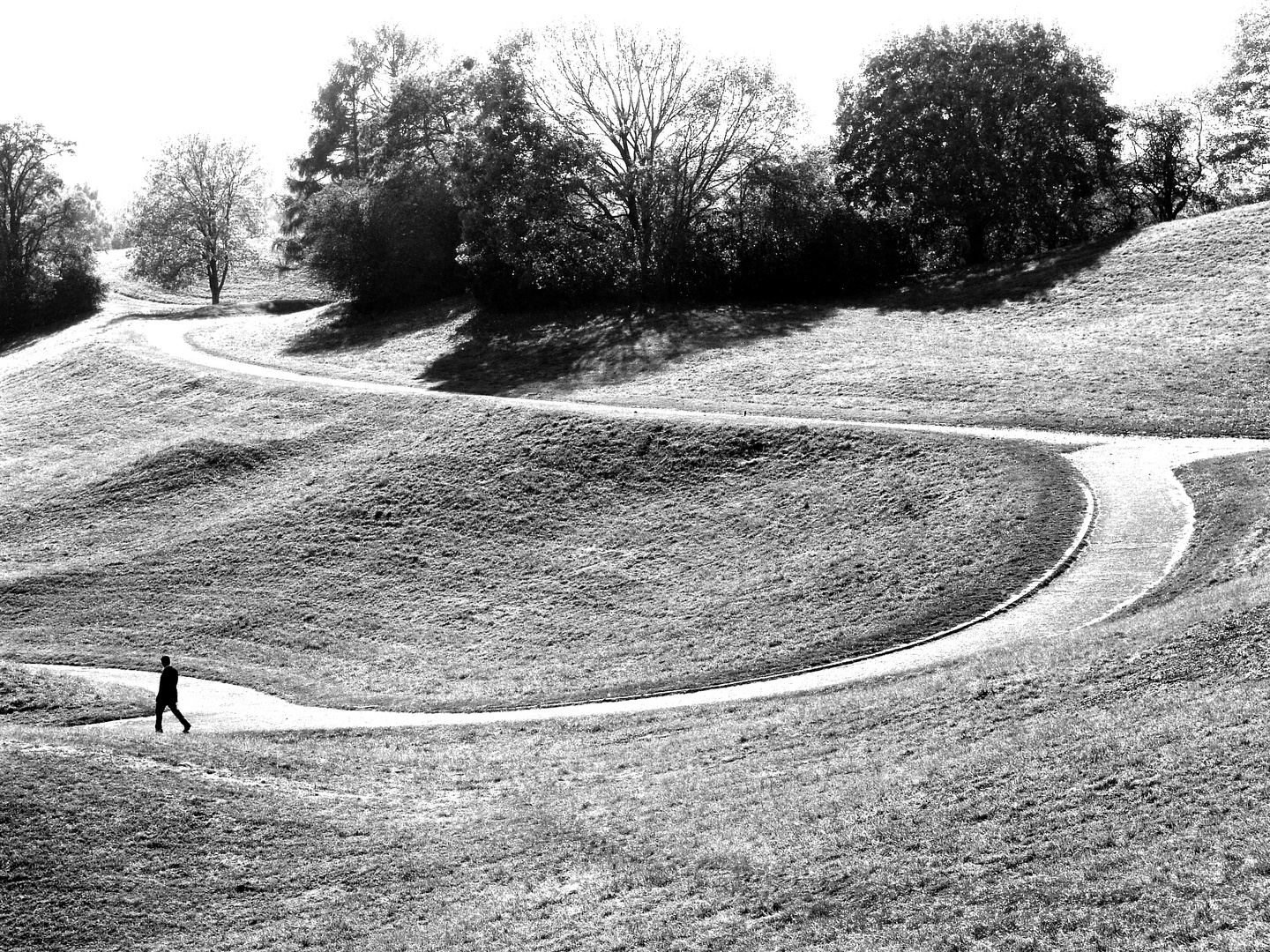 Wanderweg Olympiapark s/w