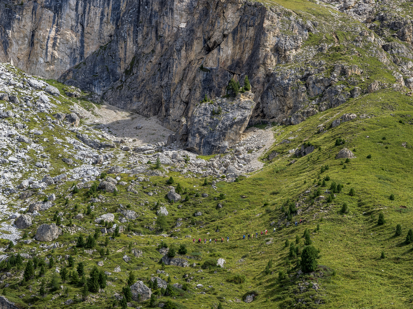 Wanderweg zur Murmeltieralm, Seiseralm, Südtirol