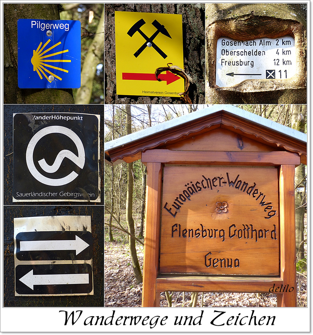 Wanderwege und Zeichen