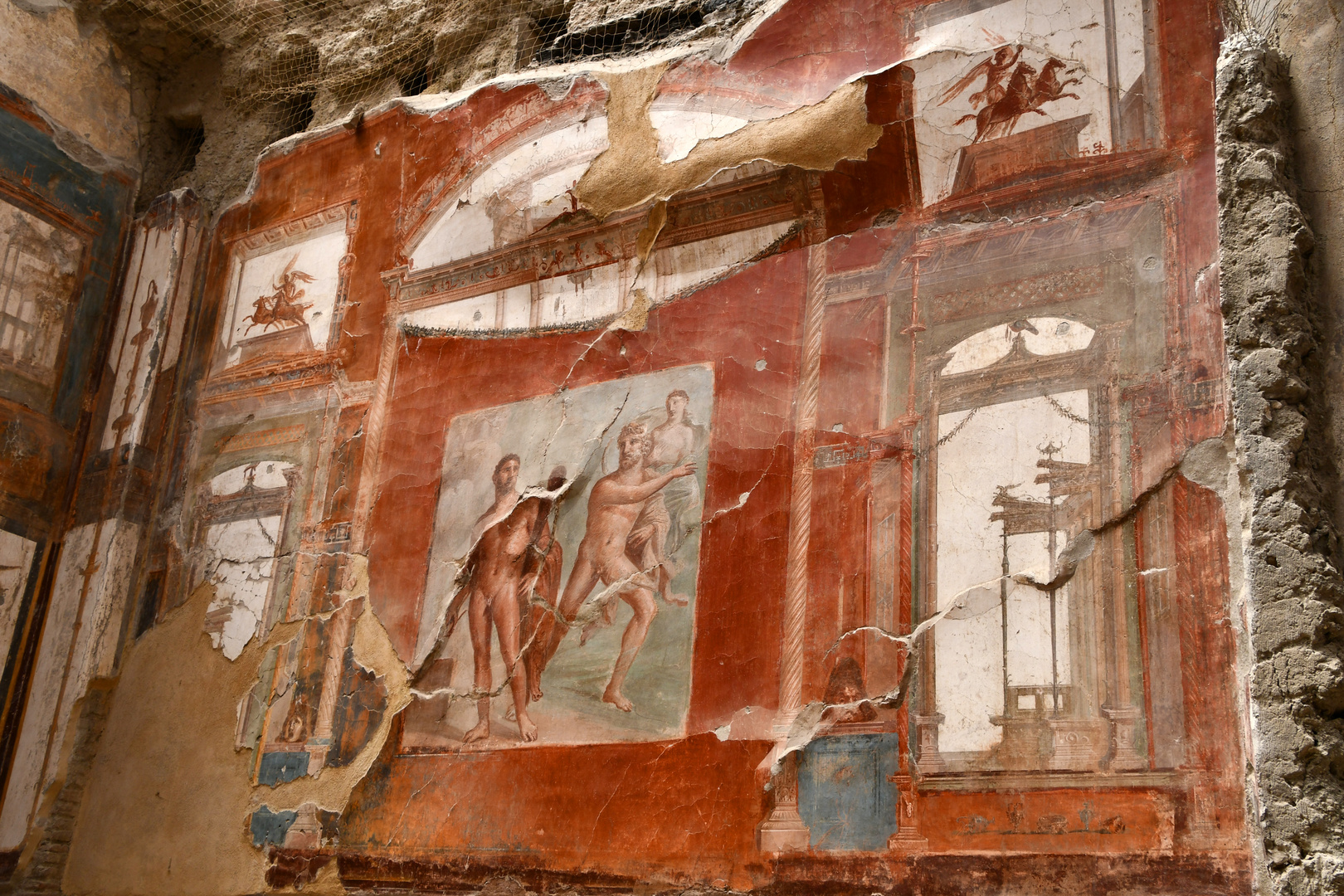 Wandfreske im Priesterkolleg der Augustalen im antiken Herculaneum