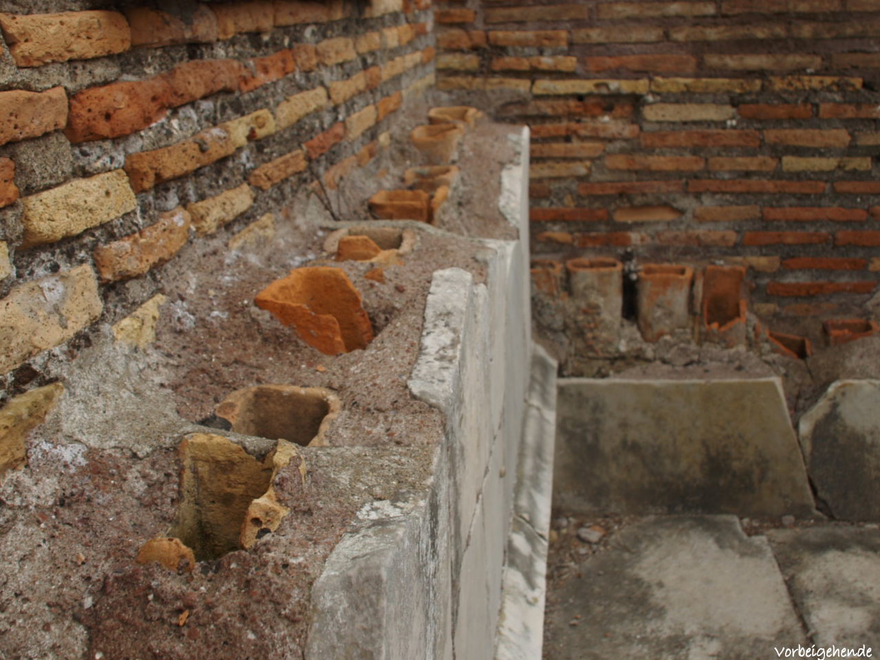 Wandheizung in Ostia Antica