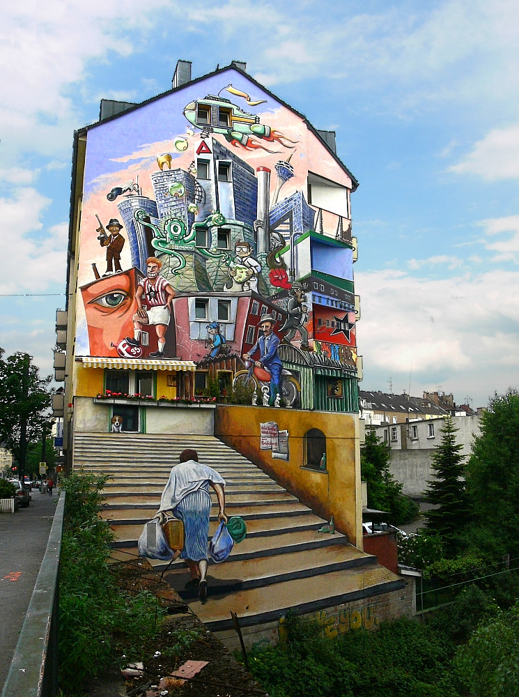 Wandmalerei im Stadtteil Flingern