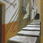 wandschatten und treppe, acryl a/ leinw.