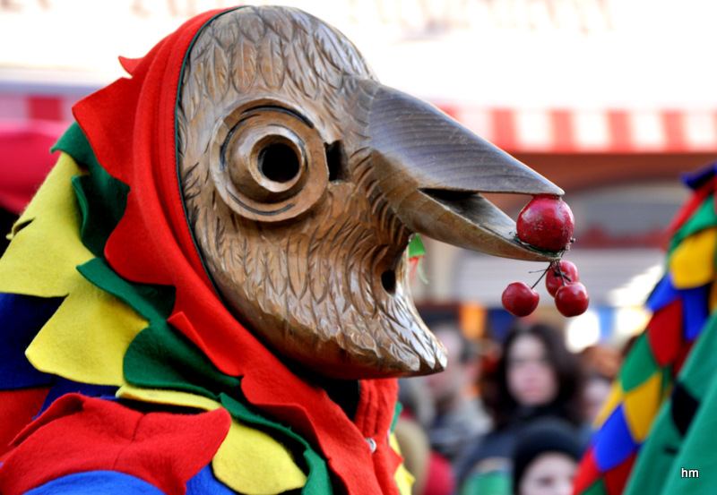 Wangener Narrensprung 2010: Maske des "Krisebiggers" (Kirschenpickers)