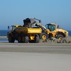 Wangerooge, Sand für den Deichbau.