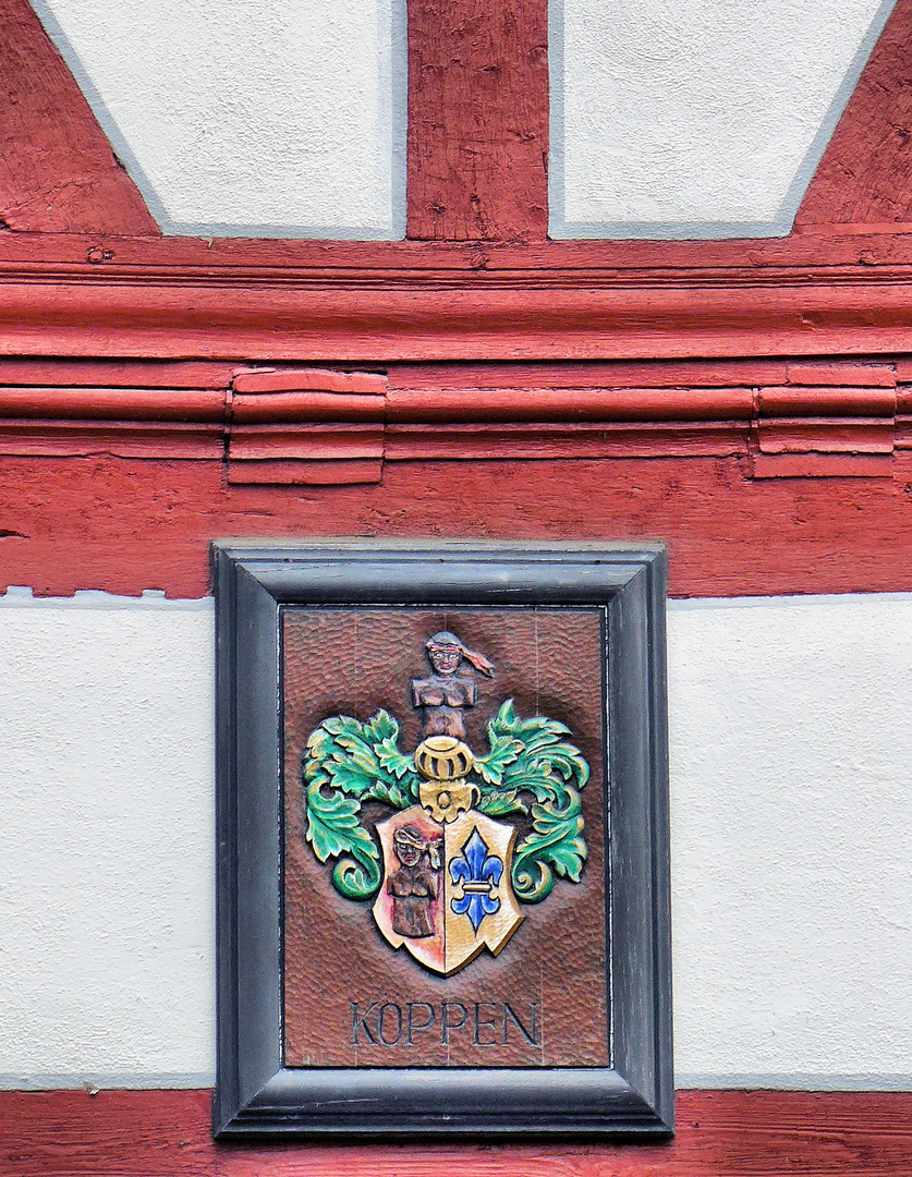 Wappen am Fachwerkhaus