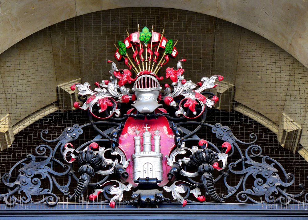 Wappen am Hamburger Rathaus