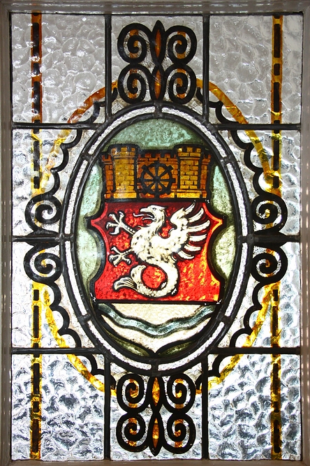 Wappen im Fenster