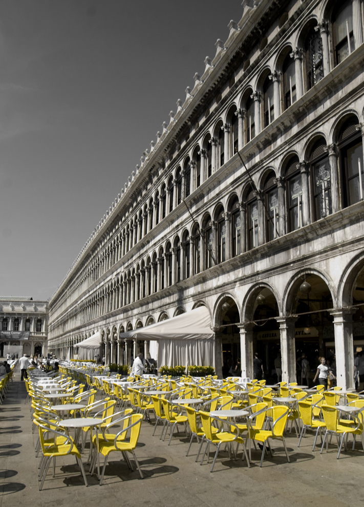 ... war nicht viel los auf Piazza San Marco