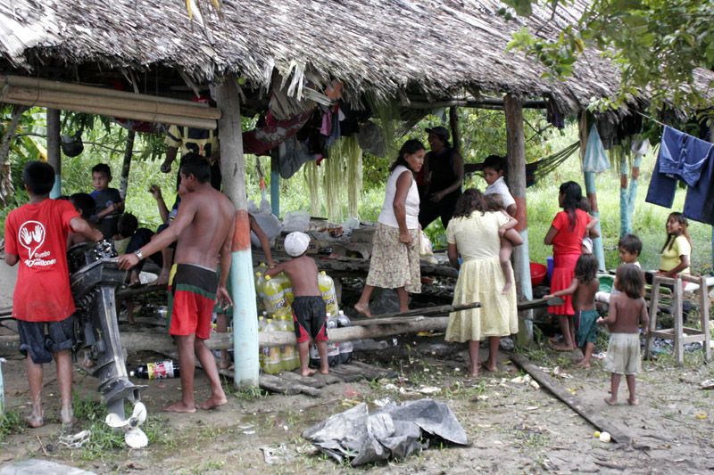 Warao Indianer / die Behausung