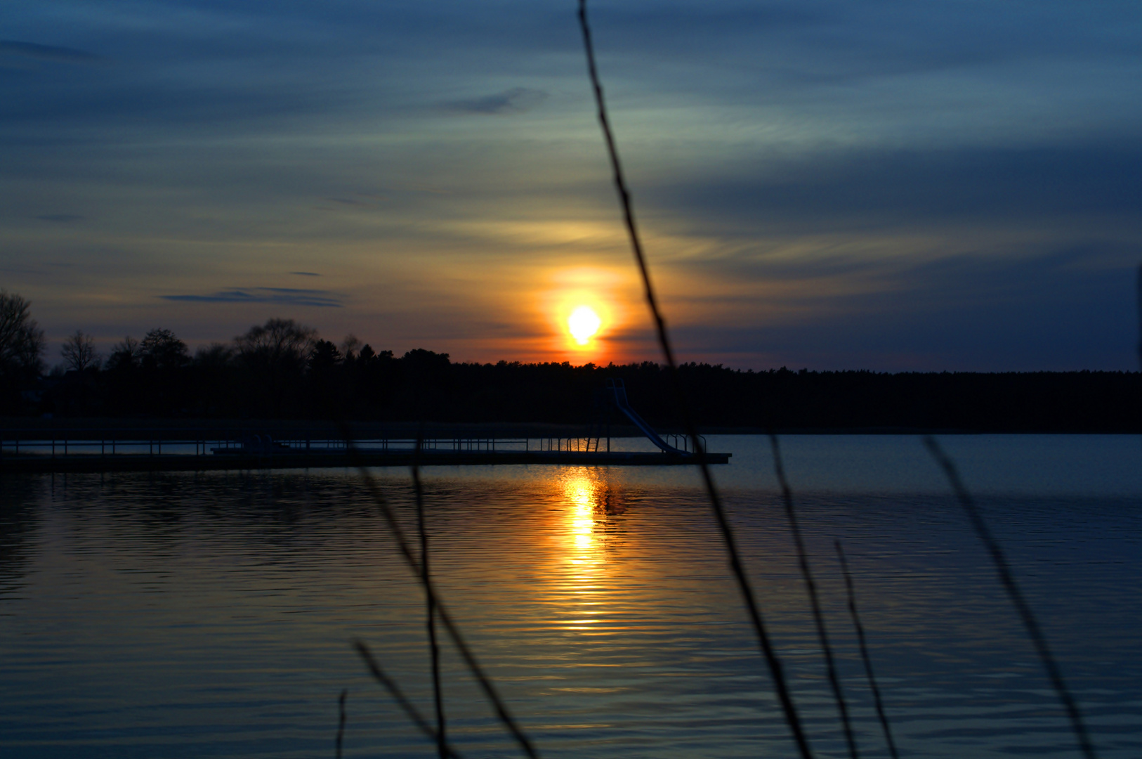 wariner see am abend