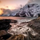 WARM LIGHT ON ROUGH ROCKS