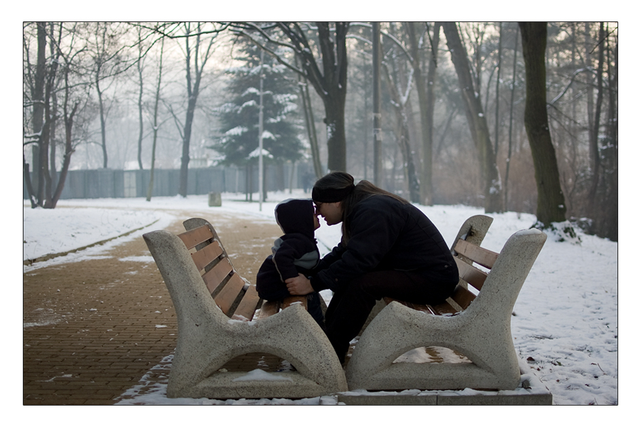 warm touch in the cold day