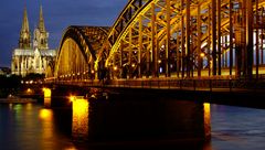 warme Sommernacht | Kölner Dom und Hohenzollernbrücke