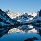 Warme Spiegelung im kalten Bergsee