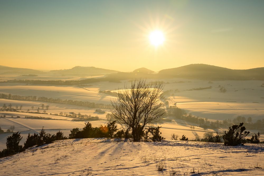 Warme Wintersonne am Hohen Dörnberg