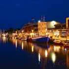 Warnemünde Alter Strom bei Nacht