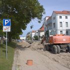 Warnemünde: Bauarbeiten direkt am Strand, während der Hauptsaison
