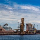 Warnemünde - Hafen Kraftwerk und Getreidesilos