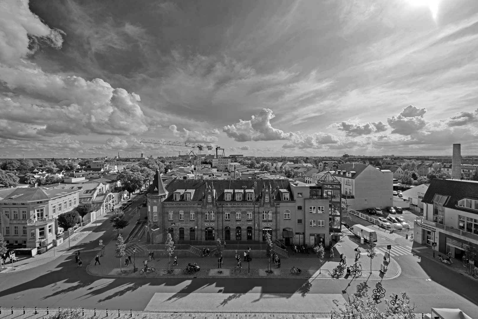 Warnemünde - Kirchenplatz with "old post office" built 1889