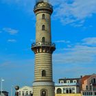 Warnemünde Leuchtturm bei schönem Wetter