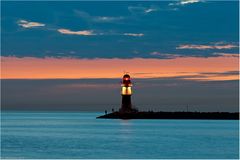 Warnemünde Ostmole vor Sonnenaufgang