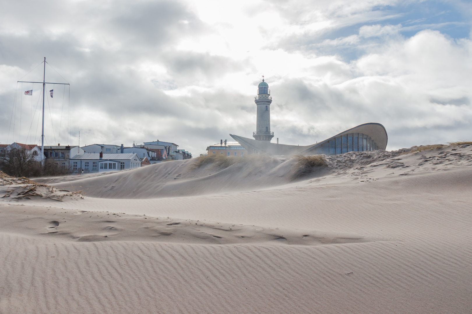 Warnemünde und der Sandsturm