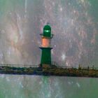 Warnemünder Leuchtturm mit Universum