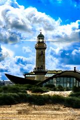 Warnemünder Leuchtturm und sein Teepott